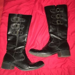 Black leather boots!
